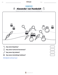 Alexander von Humboldt yazdırılabilir çalışma sayfası önizlemesi