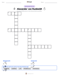 Alexander von Humboldt druckbare Arbeitsblatt Vorschau