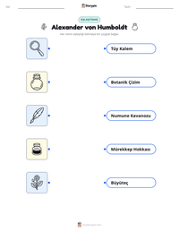 Alexander von Humboldt yazdırılabilir çalışma sayfası önizlemesi