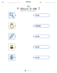 亚历山大·冯·洪堡 可打印工作表预览