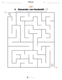 Alexander von Humboldt printable worksheet preview