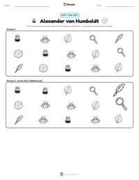 Alexander von Humboldt printable worksheet preview
