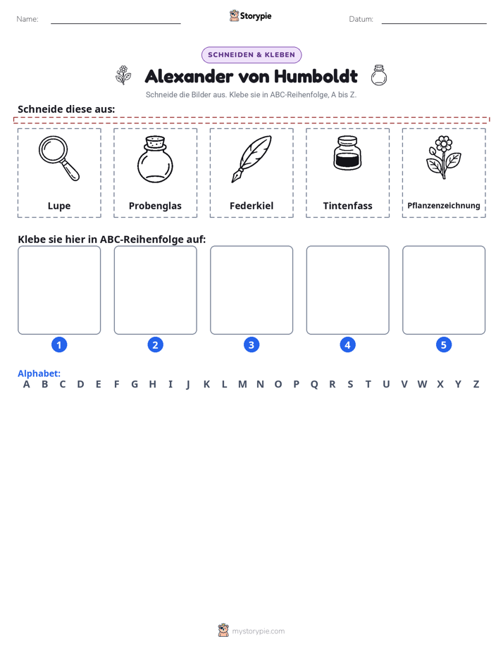 Schneiden & Einfügen Alphabet