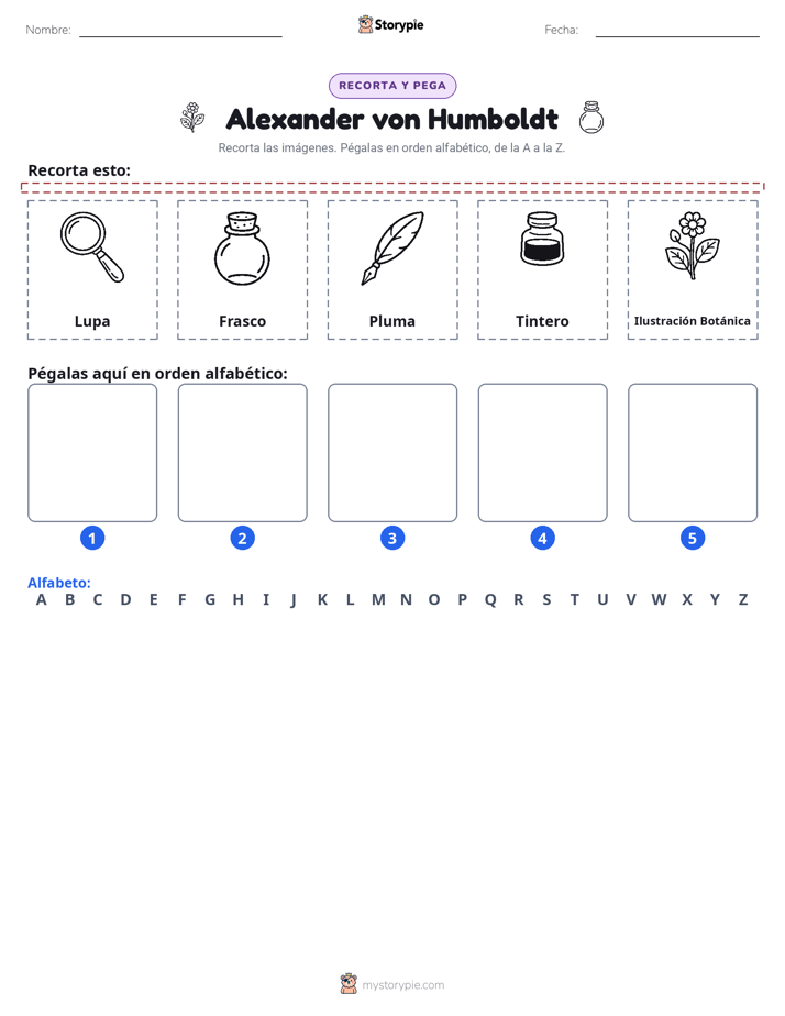 Cortar y Pegar el Alfabeto