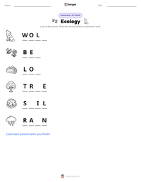 Ecology printable worksheet preview