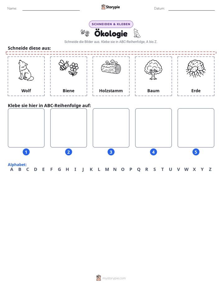 Schneiden & Einfügen Alphabet
