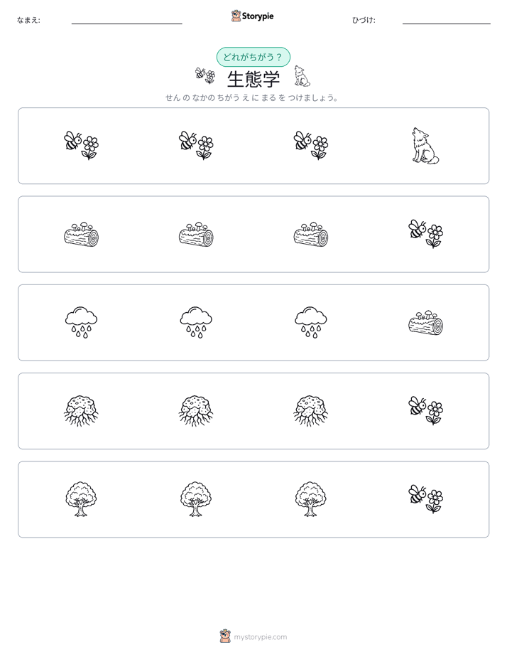異なるものを見つけよう