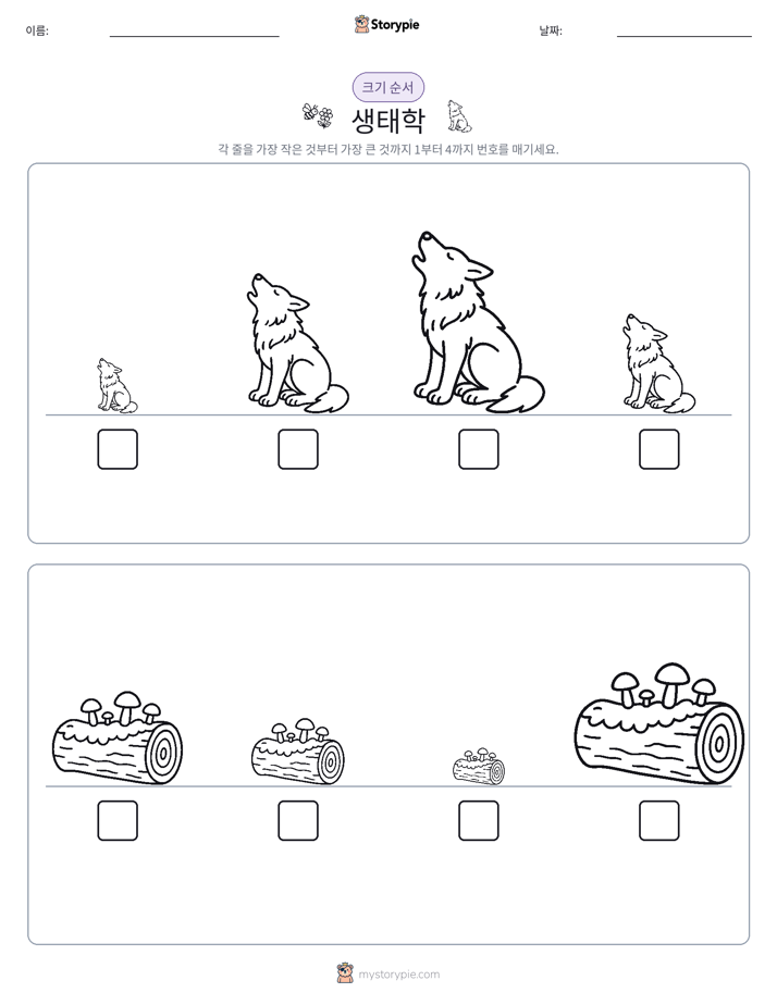 크기 순서