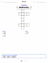Biodiversity printable worksheet preview