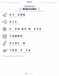 Vista previa de la hoja de trabajo imprimible de Diversidad