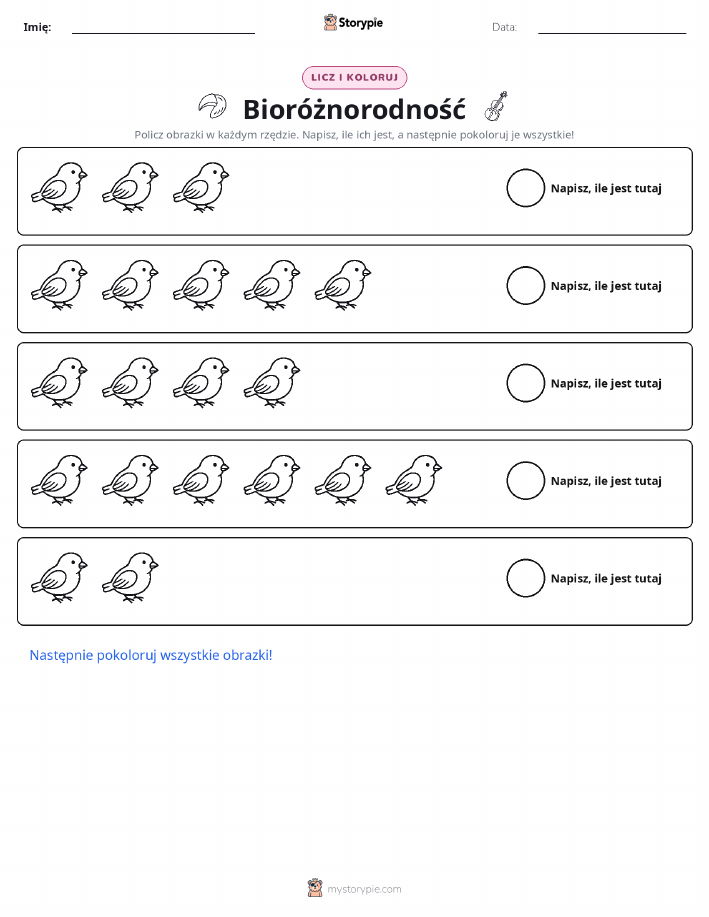 Liczenie i Kolorowanie