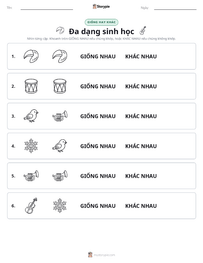 Giống Hay Khác