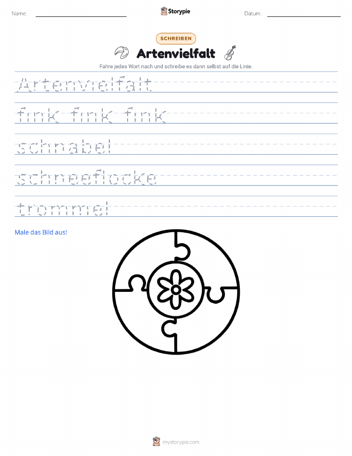 Schreibübung