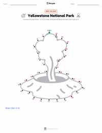 Yellowstone National Park printable worksheet preview