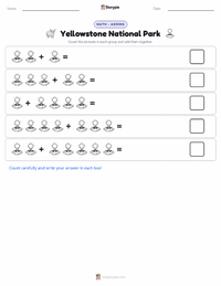 Yellowstone National Park printable worksheet preview