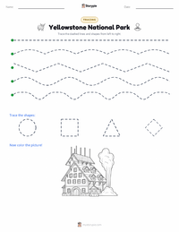 Yellowstone National Park printable worksheet preview