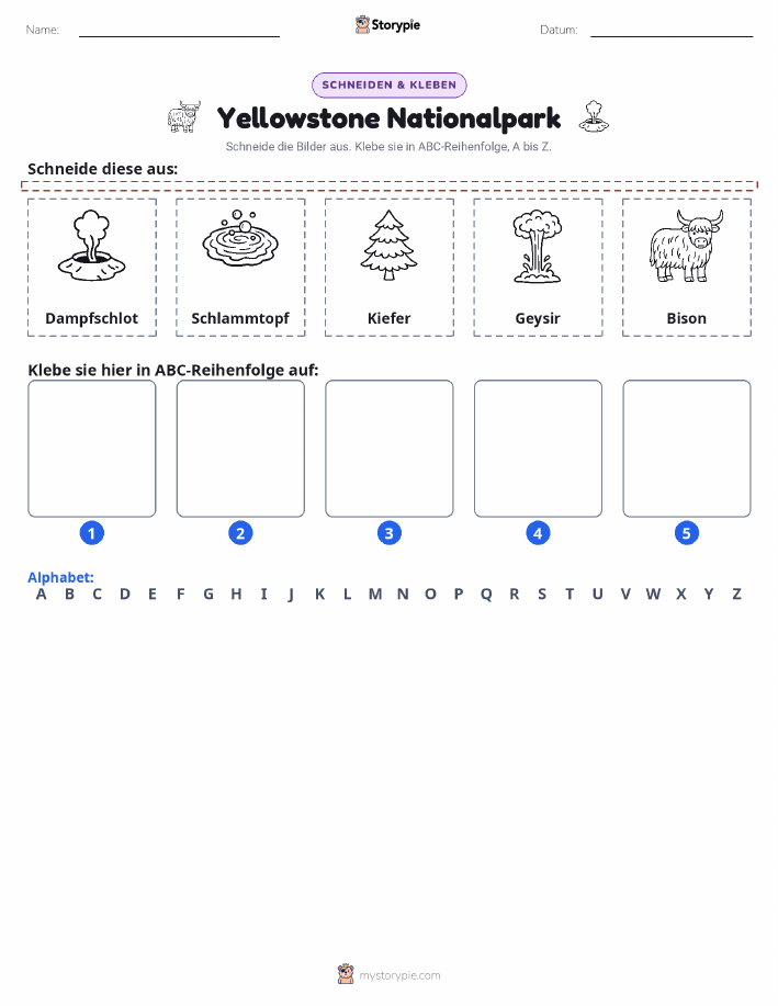 Schneiden & Einfügen Alphabet