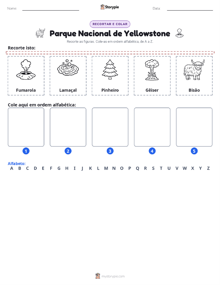 Recortar & Colar Alfabeto