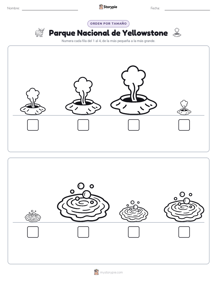Orden de Tamaños