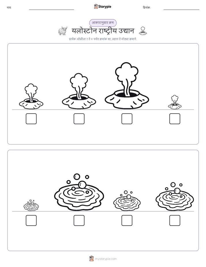 आकार क्रम