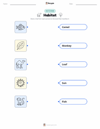Habitat printable worksheet for kids