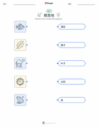栖息地 可打印工作表，适合儿童
