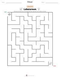 Lebensraum druckbare Arbeitsblatt Vorschau