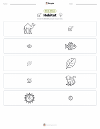 Habitat printable worksheet preview