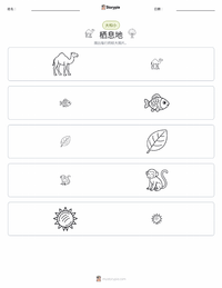 栖息地 可打印工作表预览