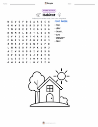 Habitat printable worksheet preview
