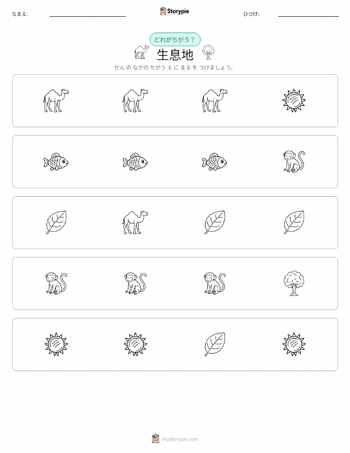 異なるものを見つけよう