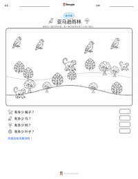 亚马逊雨林 可打印工作表预览