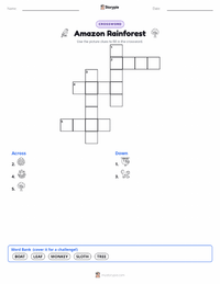 Amazon Rainforest printable worksheet preview