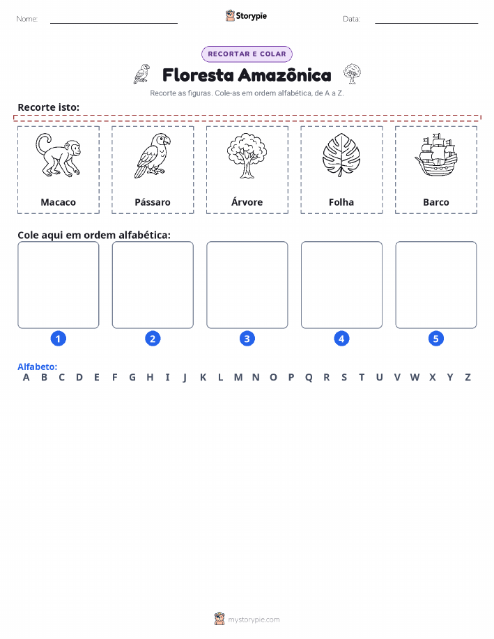 Recortar & Colar Alfabeto