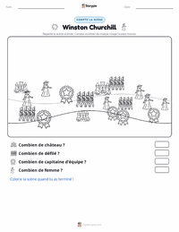 Aperçu de la feuille de travail imprimable Winston Churchill