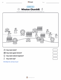 Winston Churchill yazdırılabilir çalışma sayfası önizlemesi