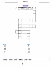 Winston Churchill printable worksheet preview