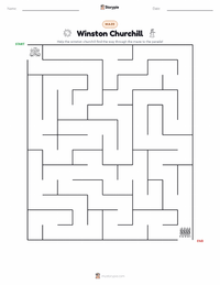 Winston Churchill printable worksheet preview