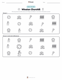 Winston Churchill printable worksheet preview
