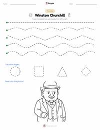 Winston Churchill printable worksheet preview