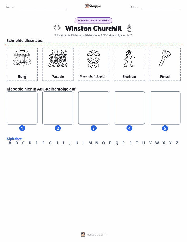 Schneiden & Einfügen Alphabet