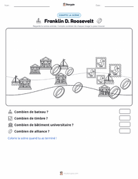 Aperçu de la feuille de travail imprimable Franklin D. Roosevelt