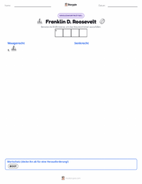 Franklin D. Roosevelt druckbare Arbeitsblatt Vorschau
