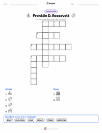 Franklin D. Roosevelt printable worksheet preview