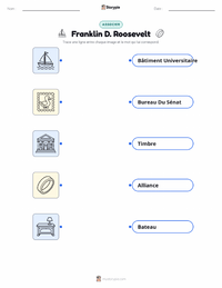 Feuille de travail imprimable Franklin D. Roosevelt pour les enfants
