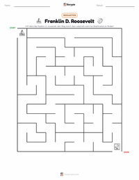 Franklin D. Roosevelt druckbare Arbeitsblatt Vorschau