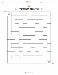 Franklin D. Roosevelt printable worksheet preview
