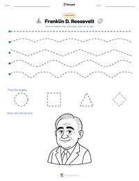 Franklin D. Roosevelt printable worksheet preview