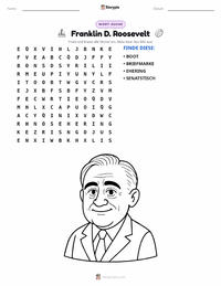 Franklin D. Roosevelt druckbare Arbeitsblatt Vorschau