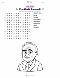 Franklin D. Roosevelt printable worksheet preview